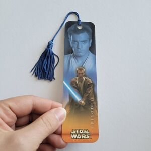 Vintage 90s Star Wars Obi-Wan Kenobi Tassel Bookmark 1999 Y2K Episode, TBM-16586